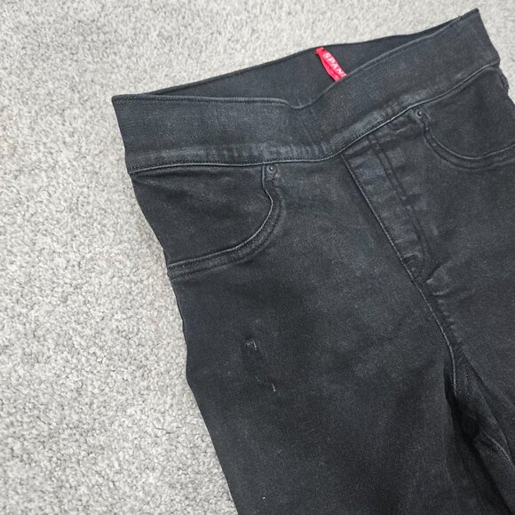 Spanx Black Distressed Skinny Jeggings Jeans Pants Ripped High Waisted Small - Picture 5 of 13